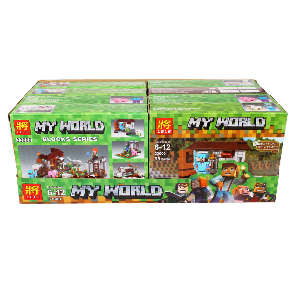 Конструктор My world (строение + фигурка). Продается комплектом 8 шт, цена за 1 шт