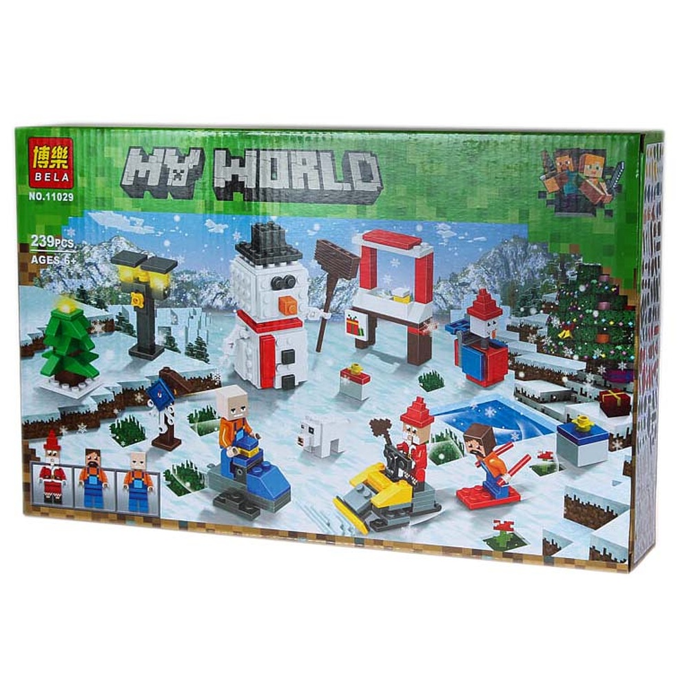 Конструктор "MY WORLD".Новогодняя серия. №11029. 239 деталей.